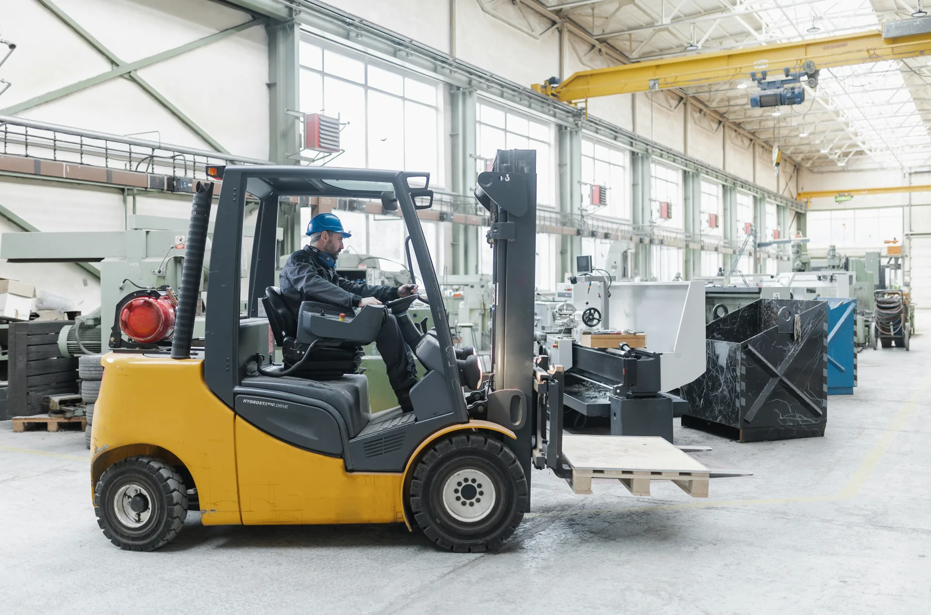 forklift-rated concrete floor in a Detroit fabrication plant