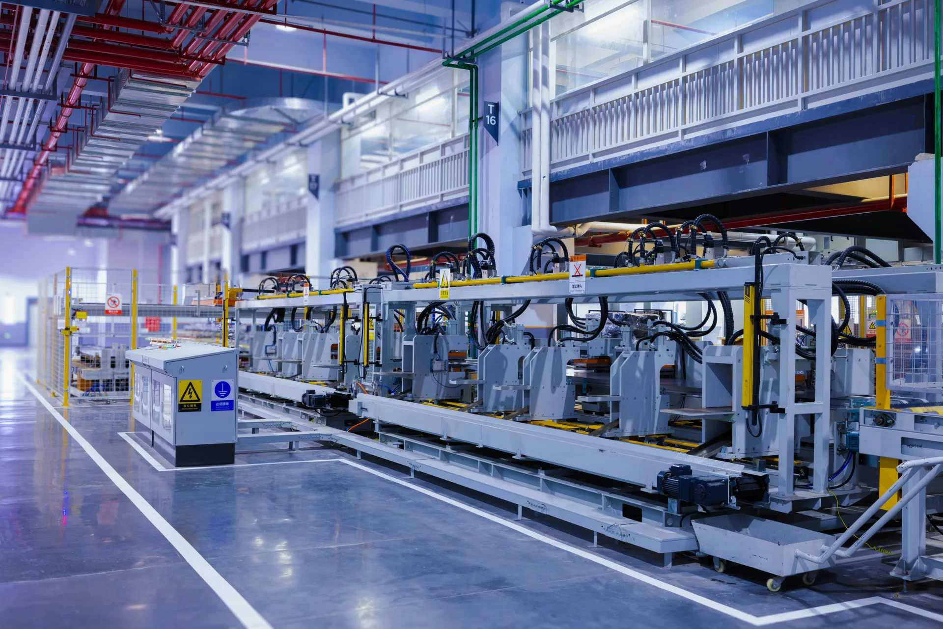 polished concrete floor on a Detroit manufacturing conveyor line