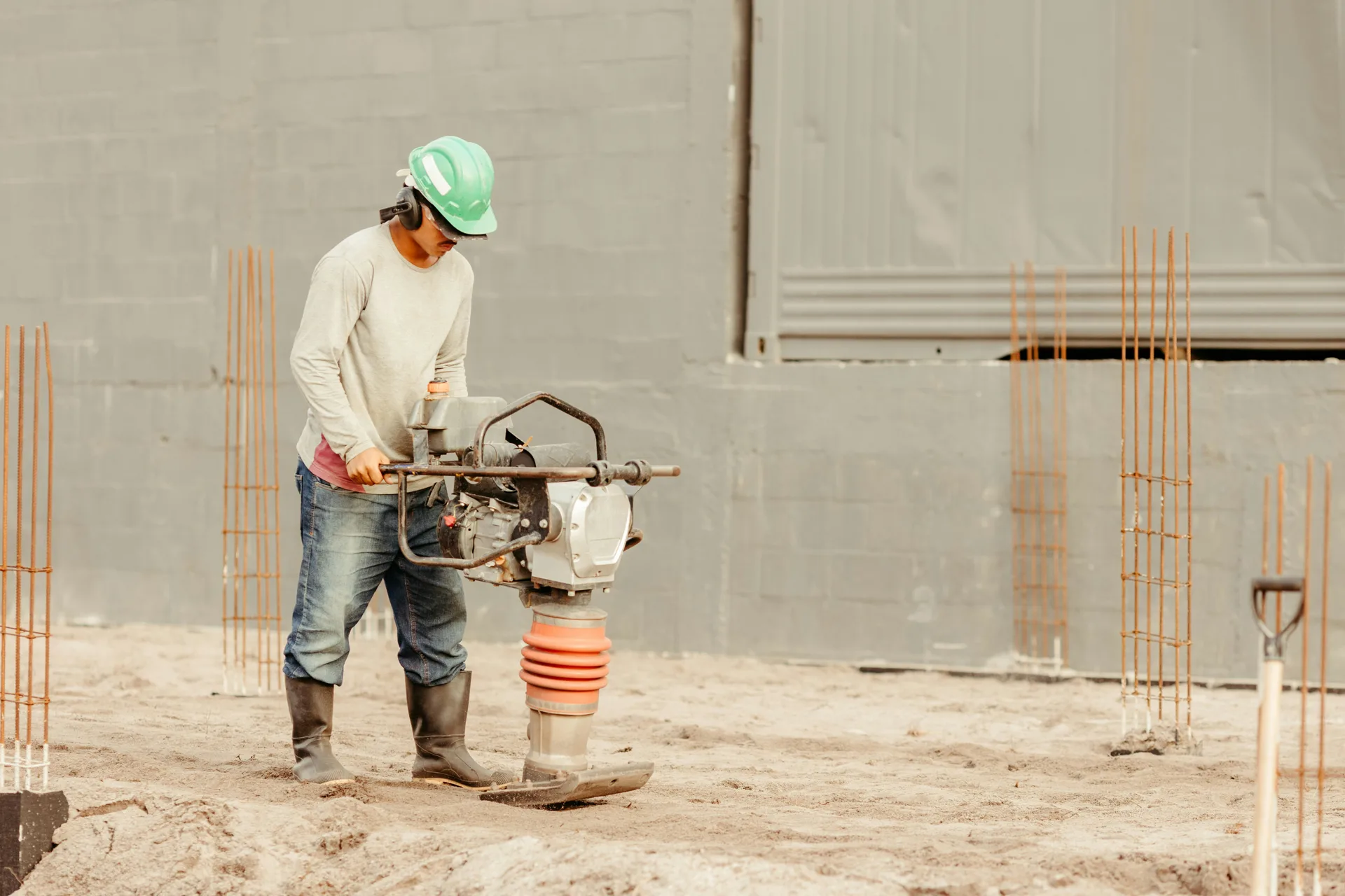 base prep before a driveway repair pour in Detroit