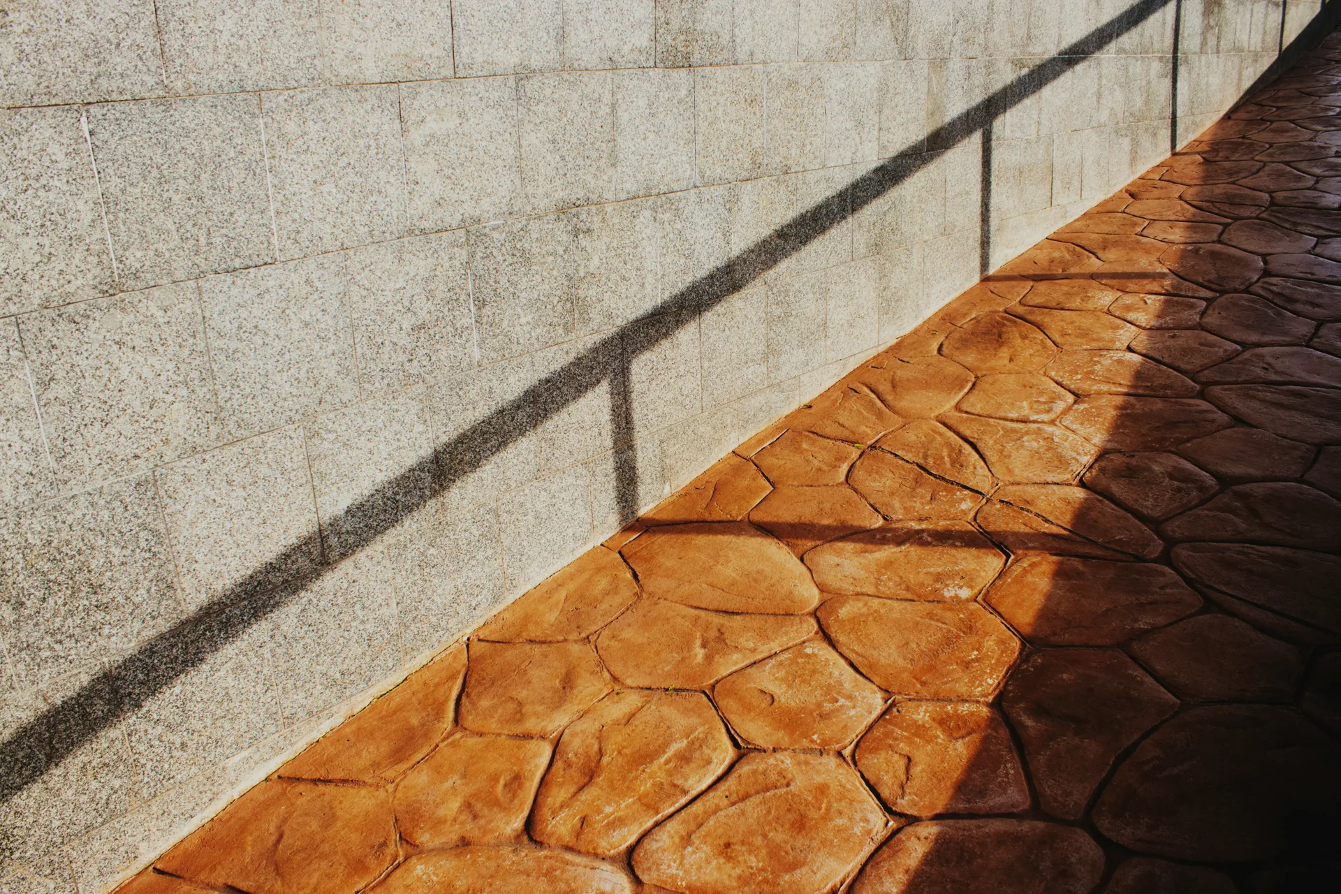 stamped concrete flagstone walkway at a Dearborn home
