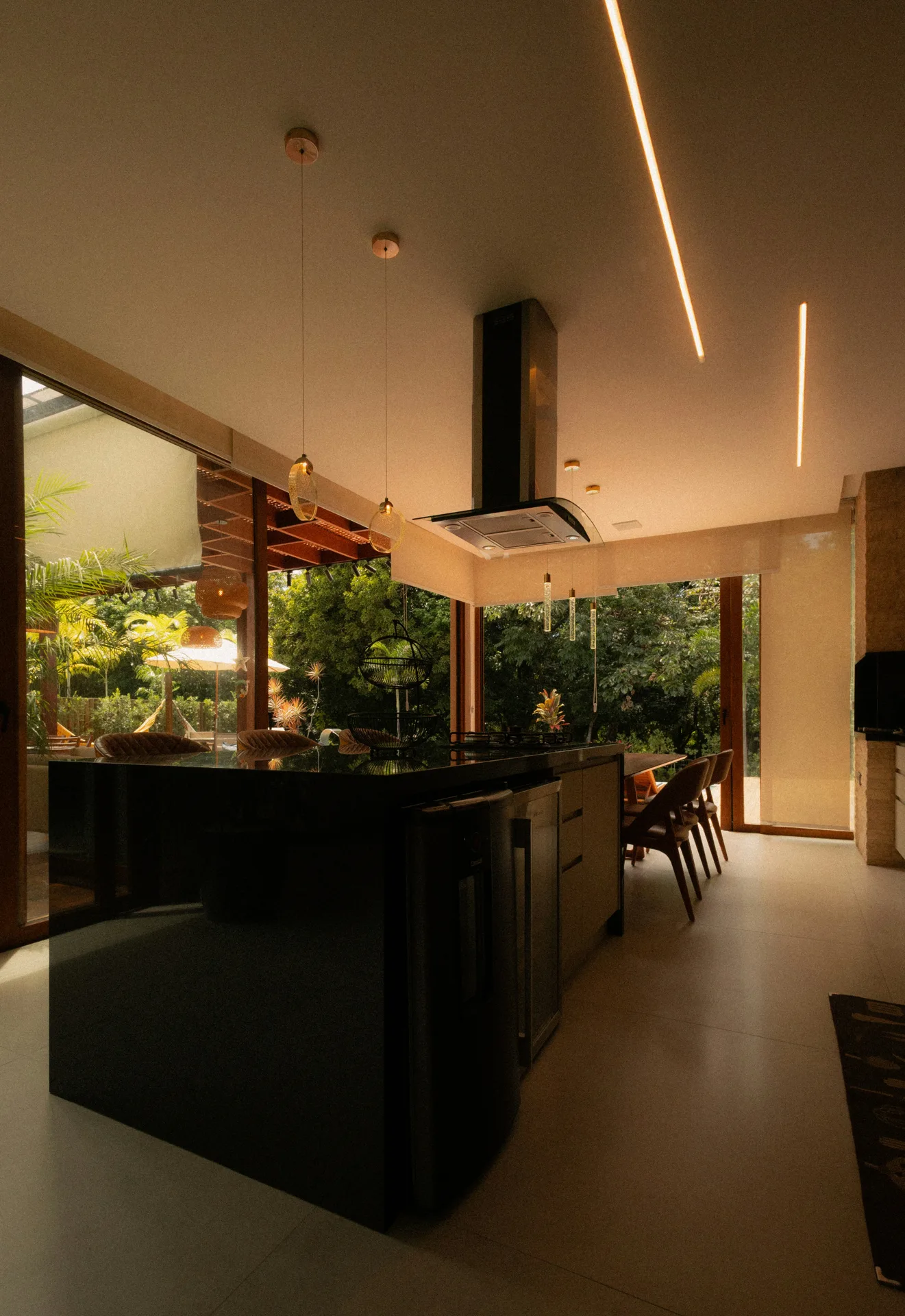 polished concrete floor in a modern Detroit kitchen